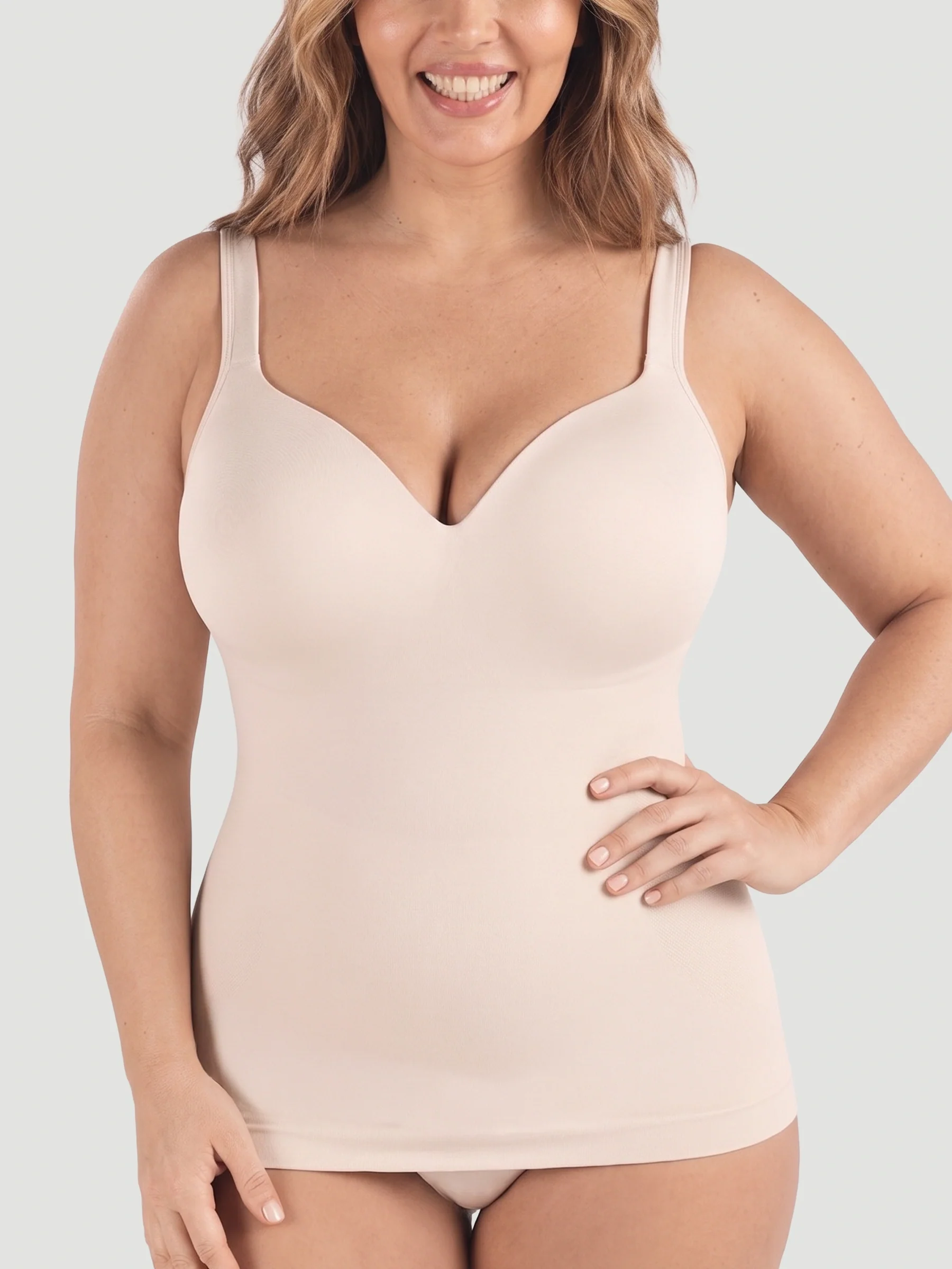 2-Pack Ultimate Comfort Built-In Bra Shaper Cami - Image 31