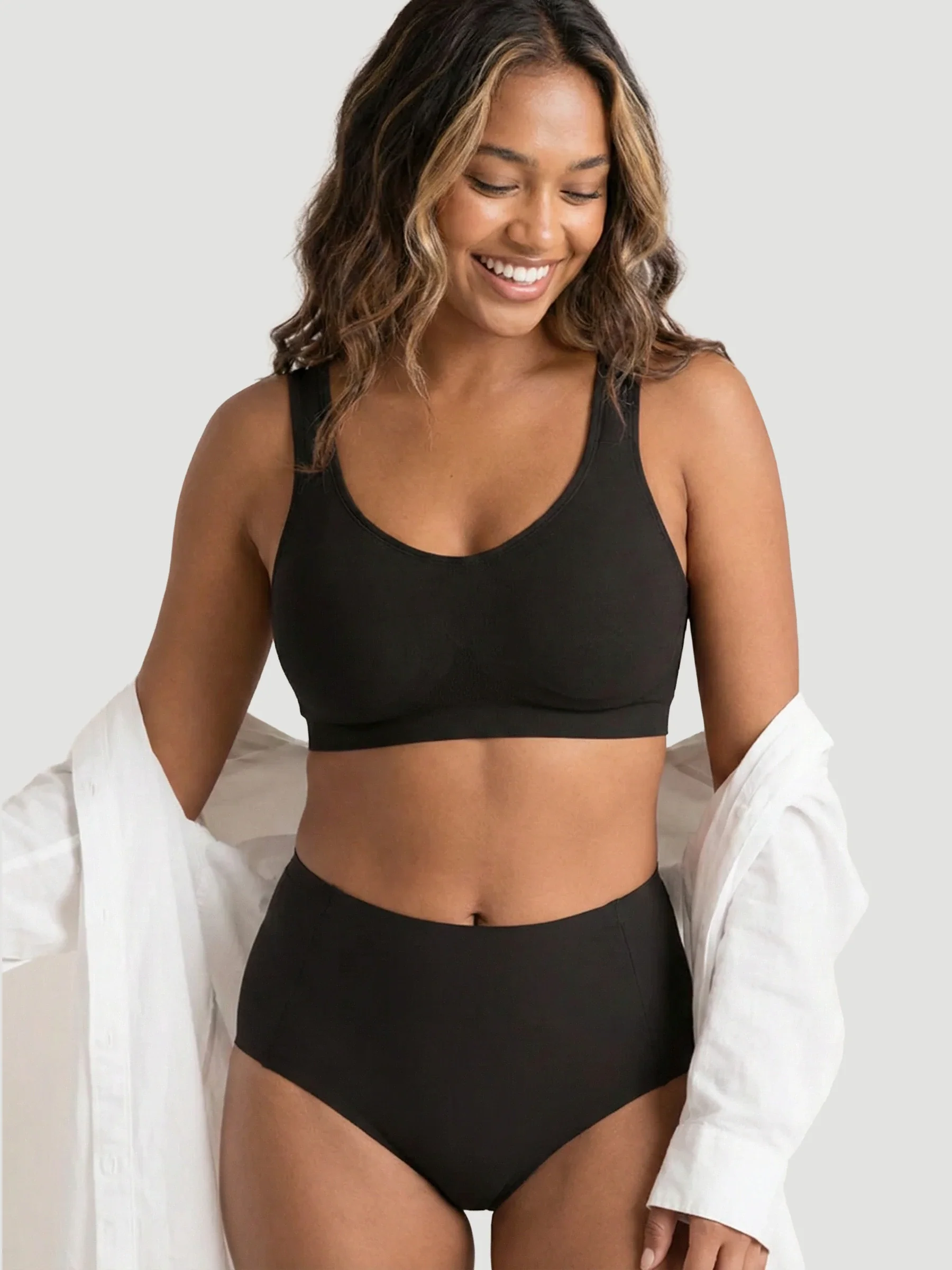 High Waist Seamless Bonded Brief Underwear - Image 13