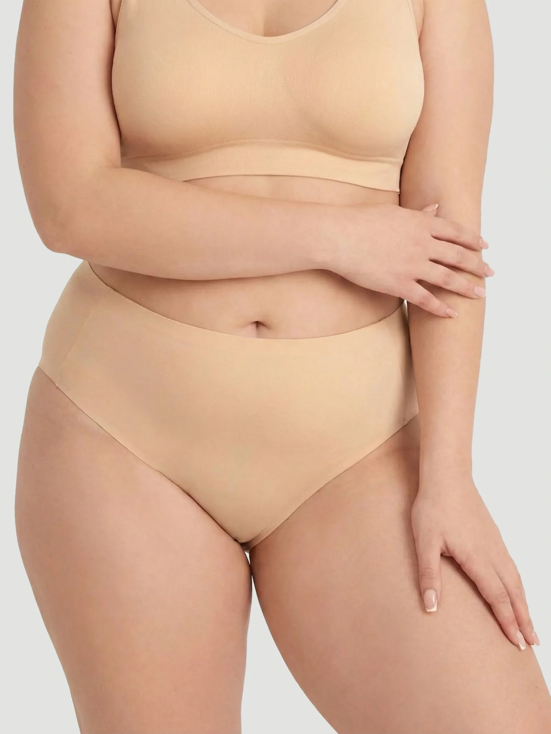 High Waist Seamless Bonded Brief Underwear - Image 16