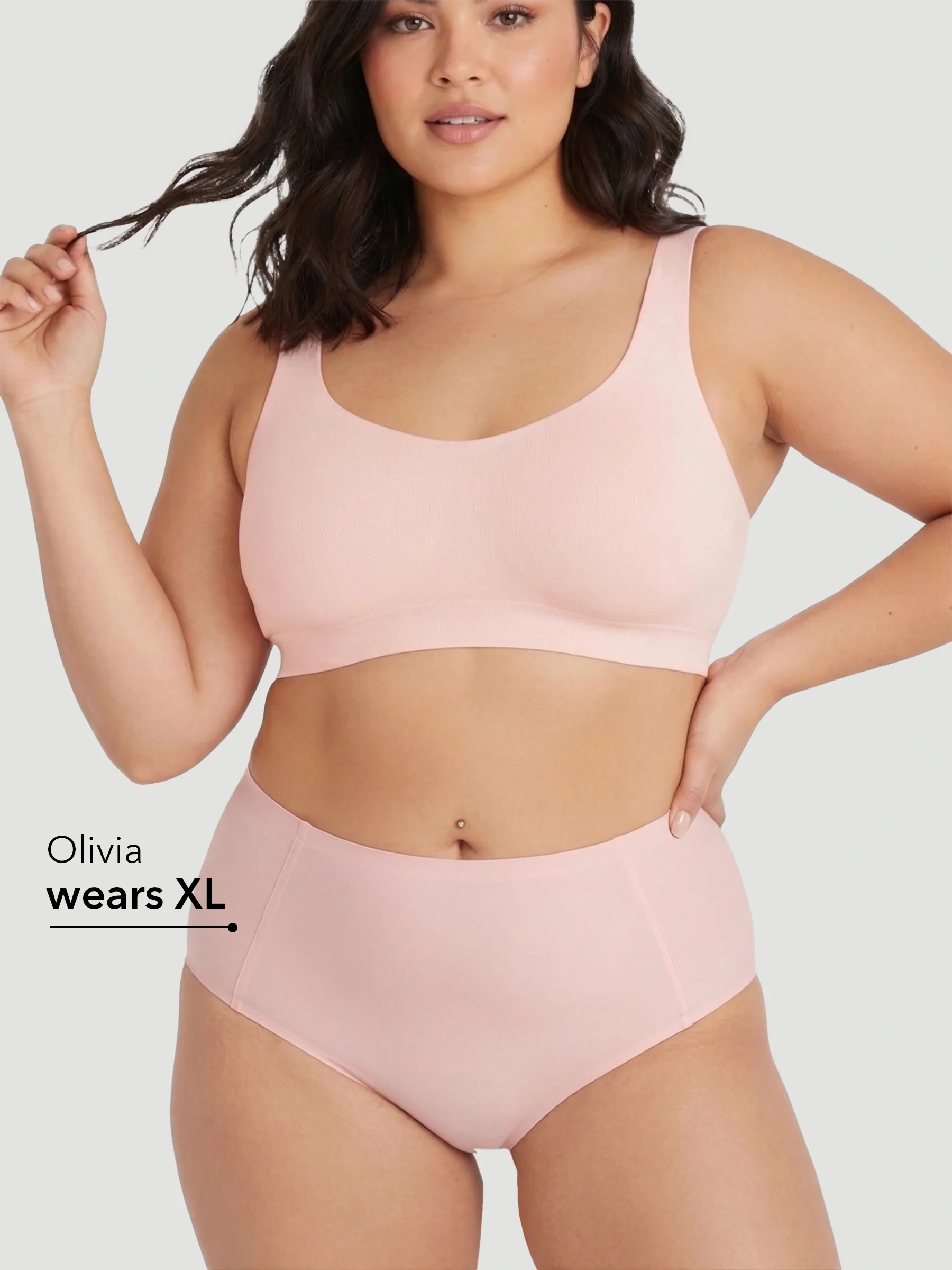 High Waist Seamless Bonded Brief Underwear - Image 5