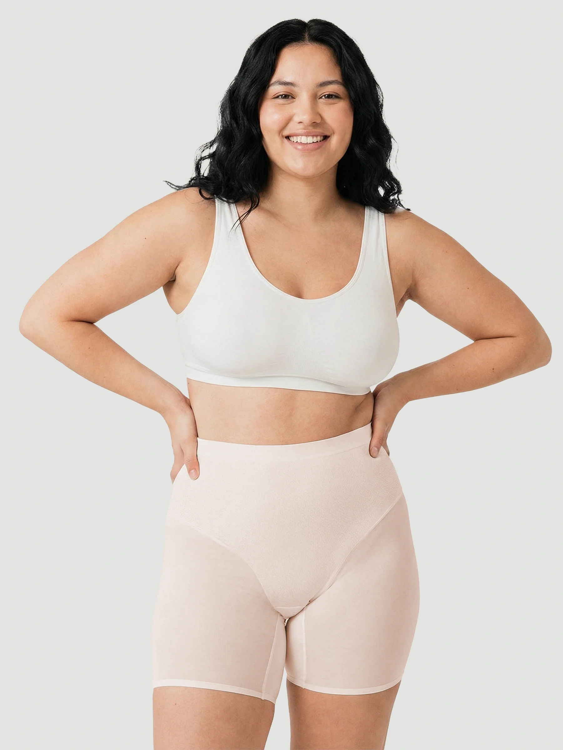 High Waisted Mesh Shaping Shorts - Image 19