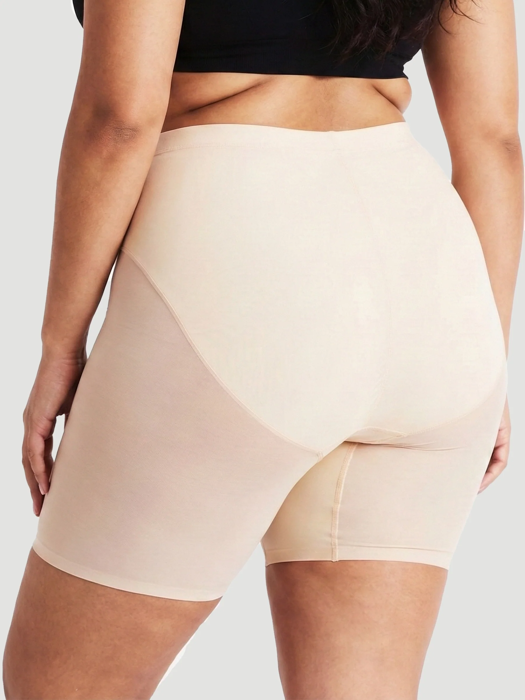 High Waisted Mesh Shaping Shorts - Image 23