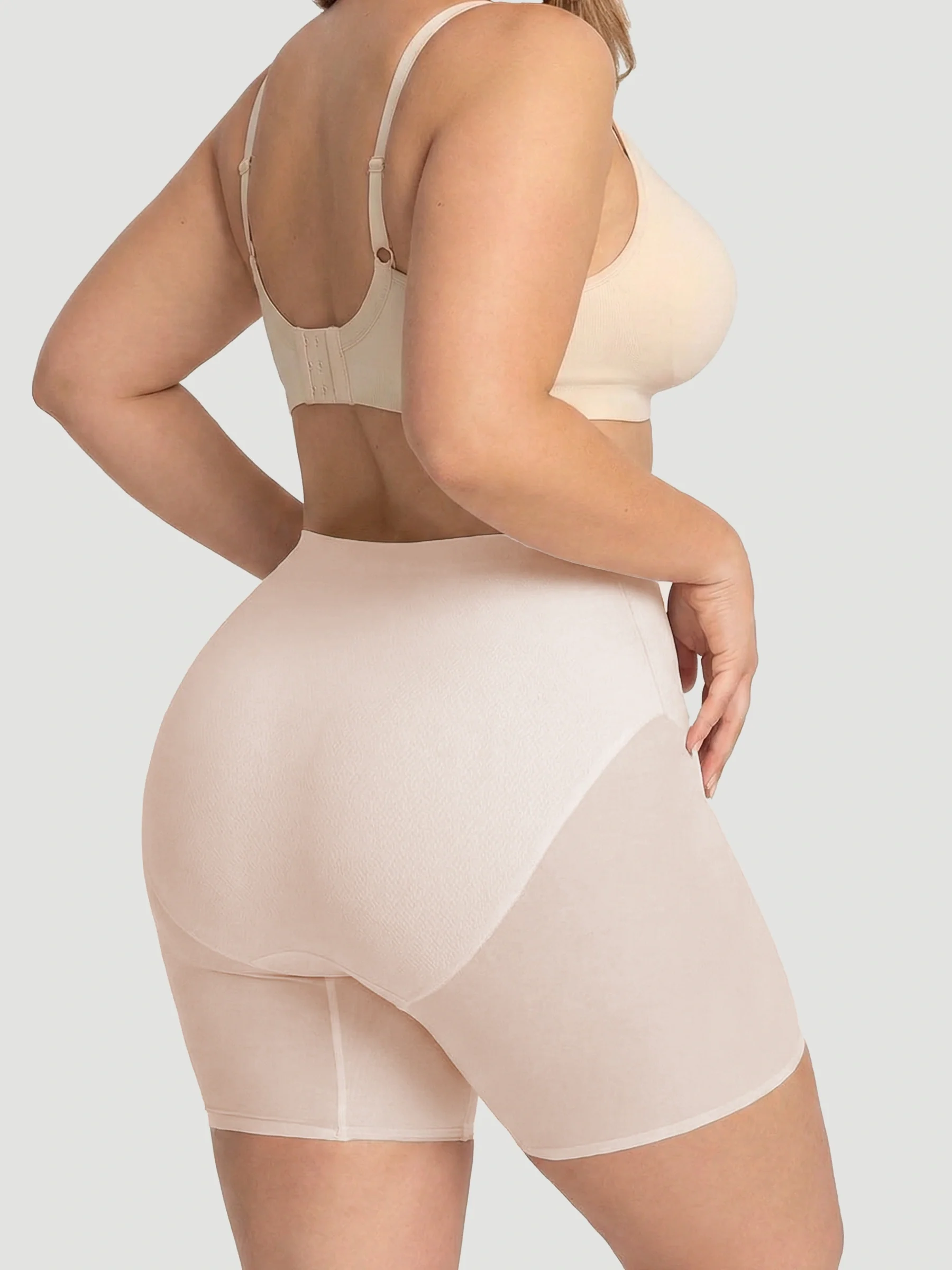 High Waisted Mesh Shaping Shorts - Image 8