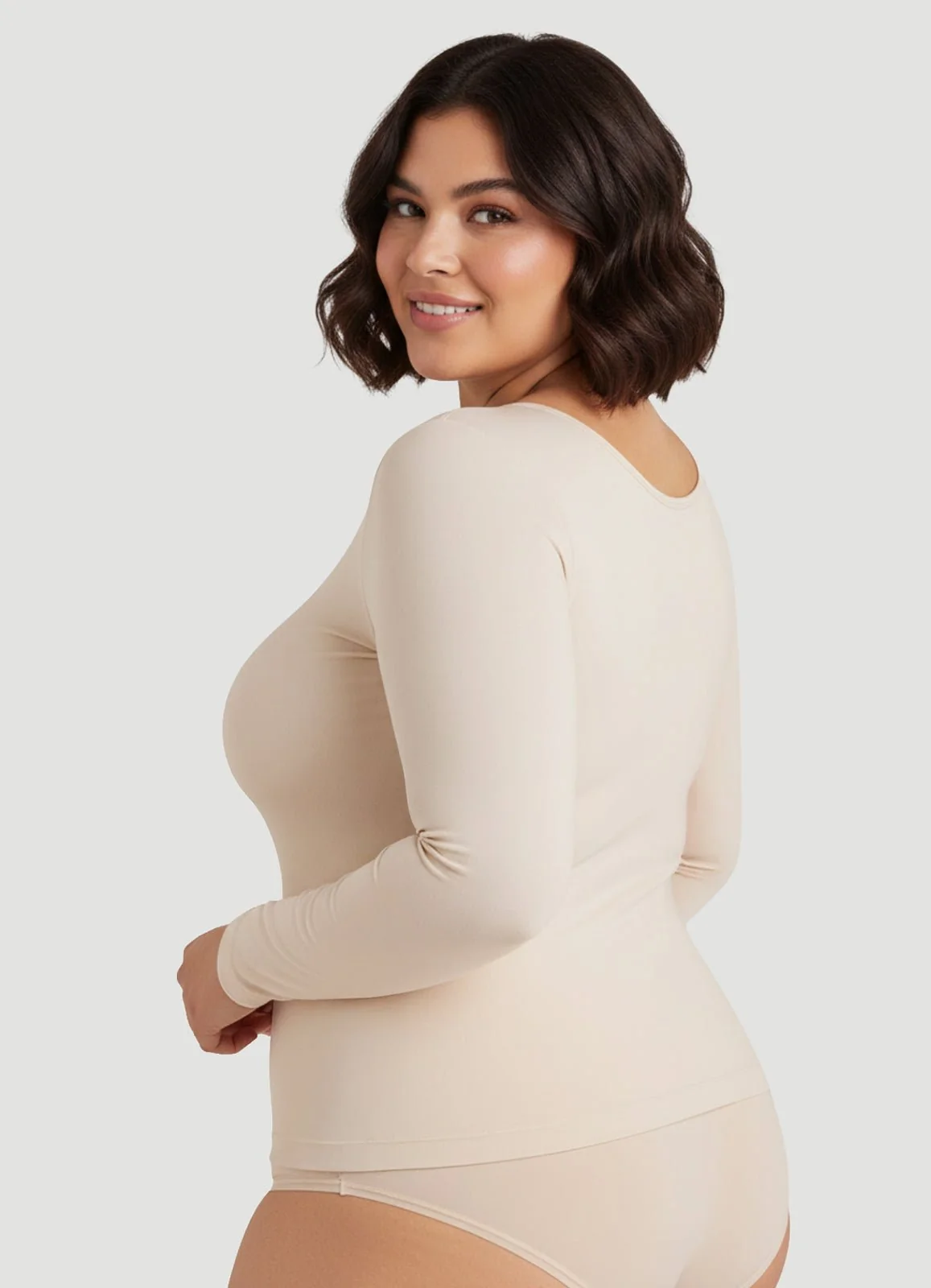 Long-Sleeve Shaping Smoothing Top - Image 7