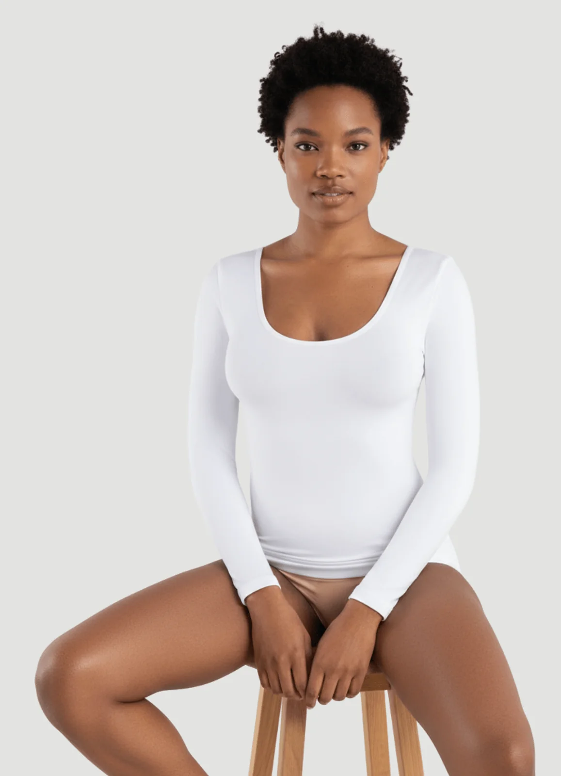 Long-Sleeve Shaping Smoothing Top - Image 9