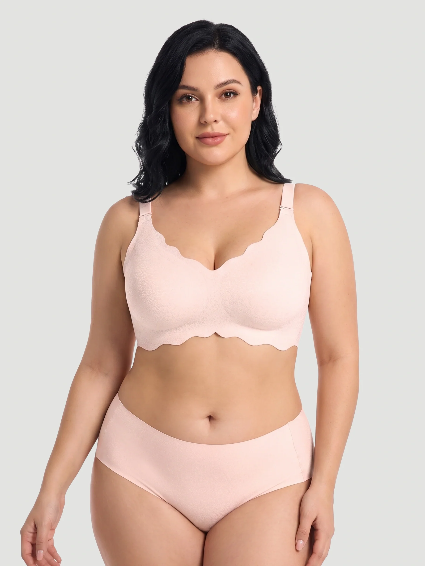 Scalloped Push-Up Wireless Jelly Bra - Image 16