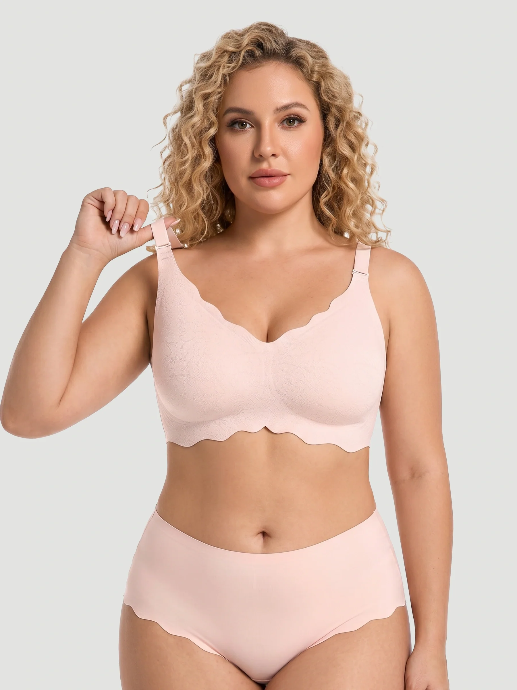 Scalloped Push-Up Wireless Jelly Bra - Image 17
