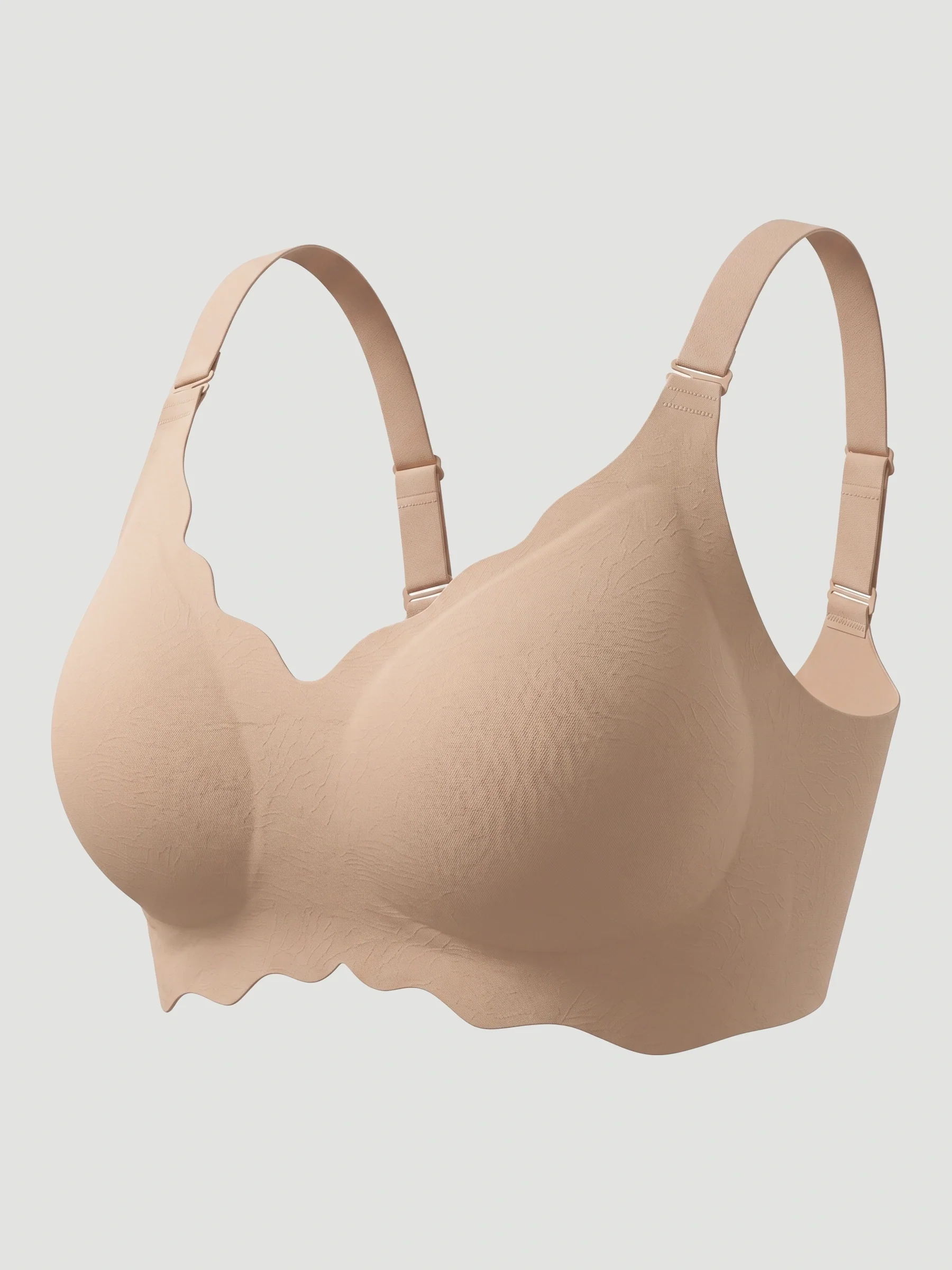Scalloped Push-Up Wireless Jelly Bra - Image 19