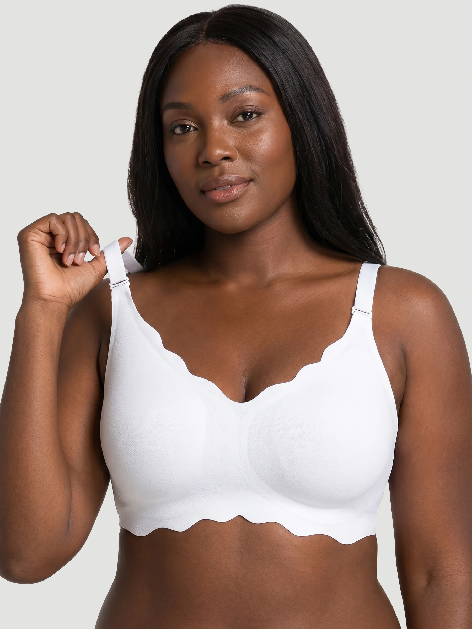 Scalloped Push-Up Wireless Jelly Bra - Image 26