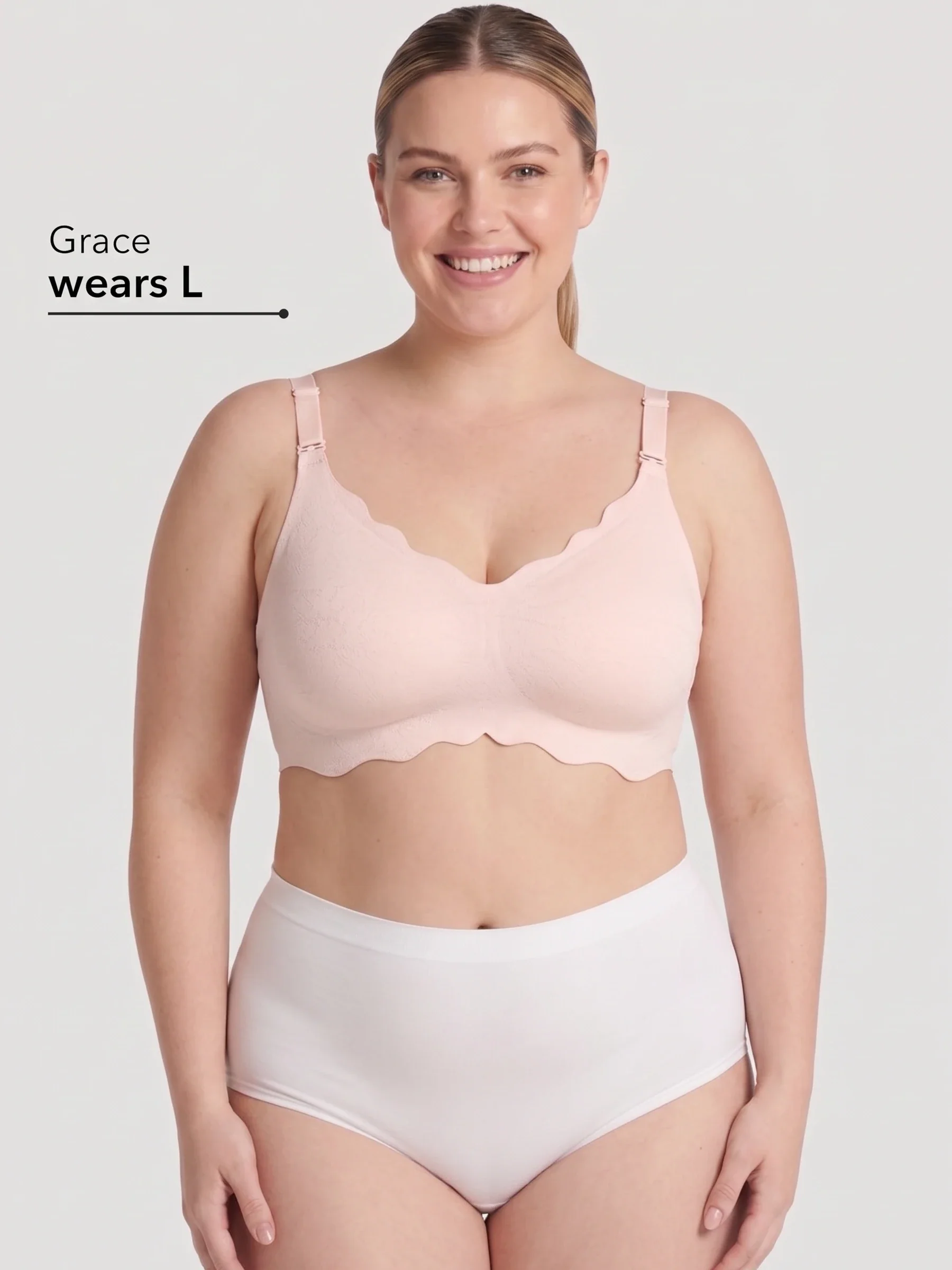 Scalloped Push-Up Wireless Jelly Bra - Image 4