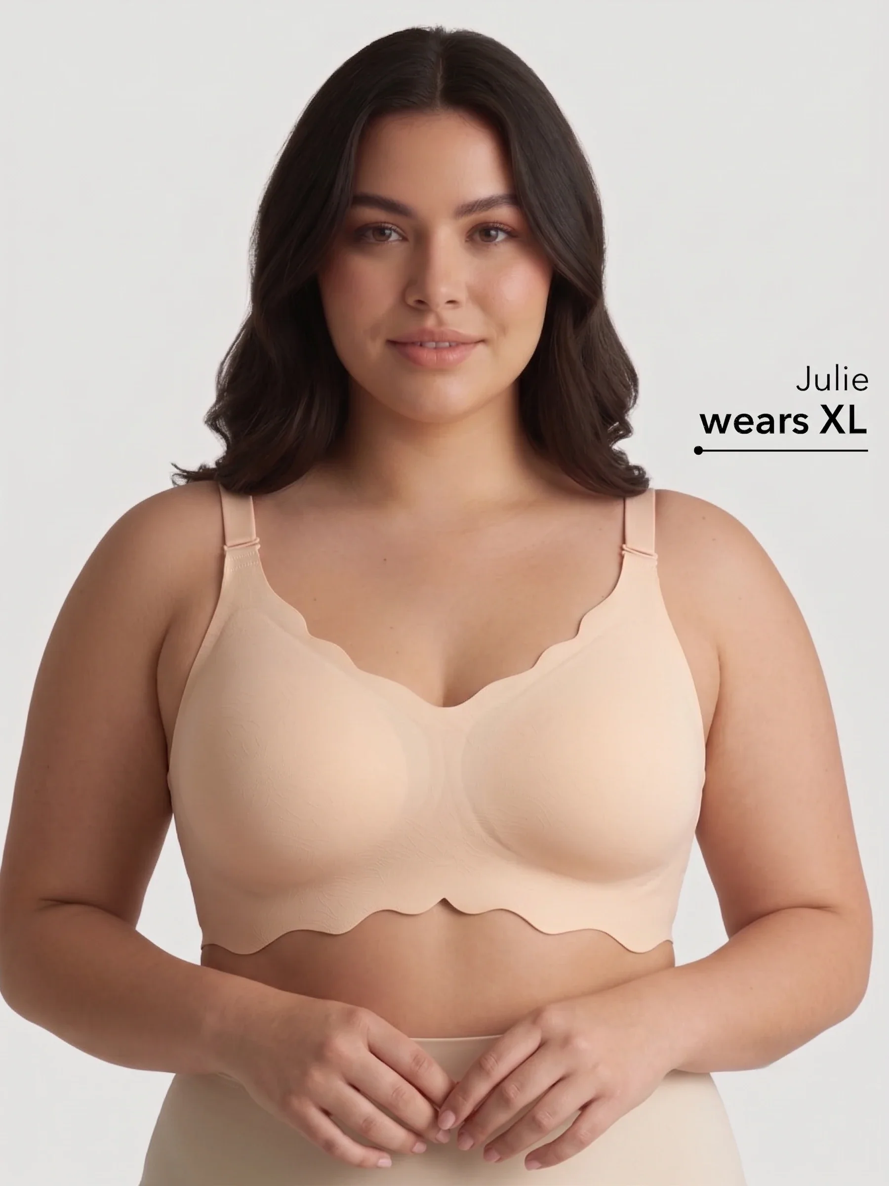 Scalloped Push-Up Wireless Jelly Bra - Image 5