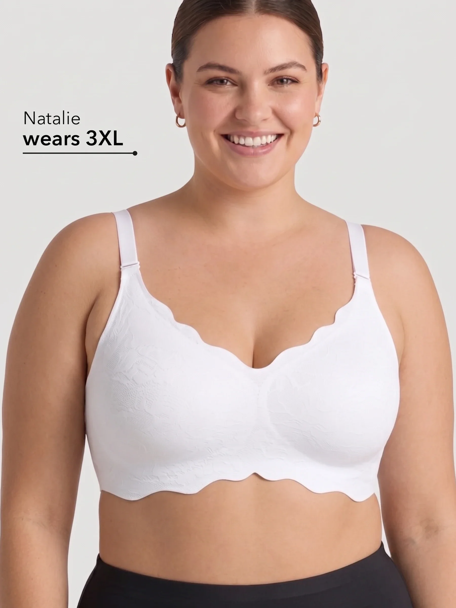 Scalloped Push-Up Wireless Jelly Bra - Image 7