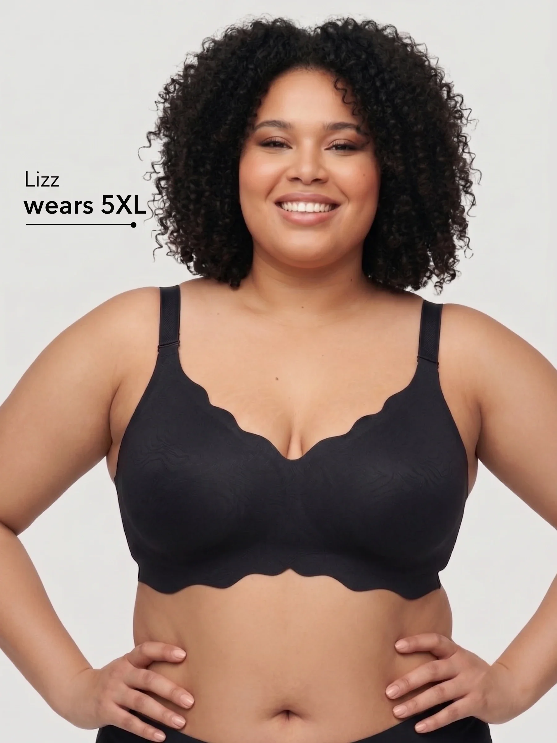Scalloped Push-Up Wireless Jelly Bra - Image 9