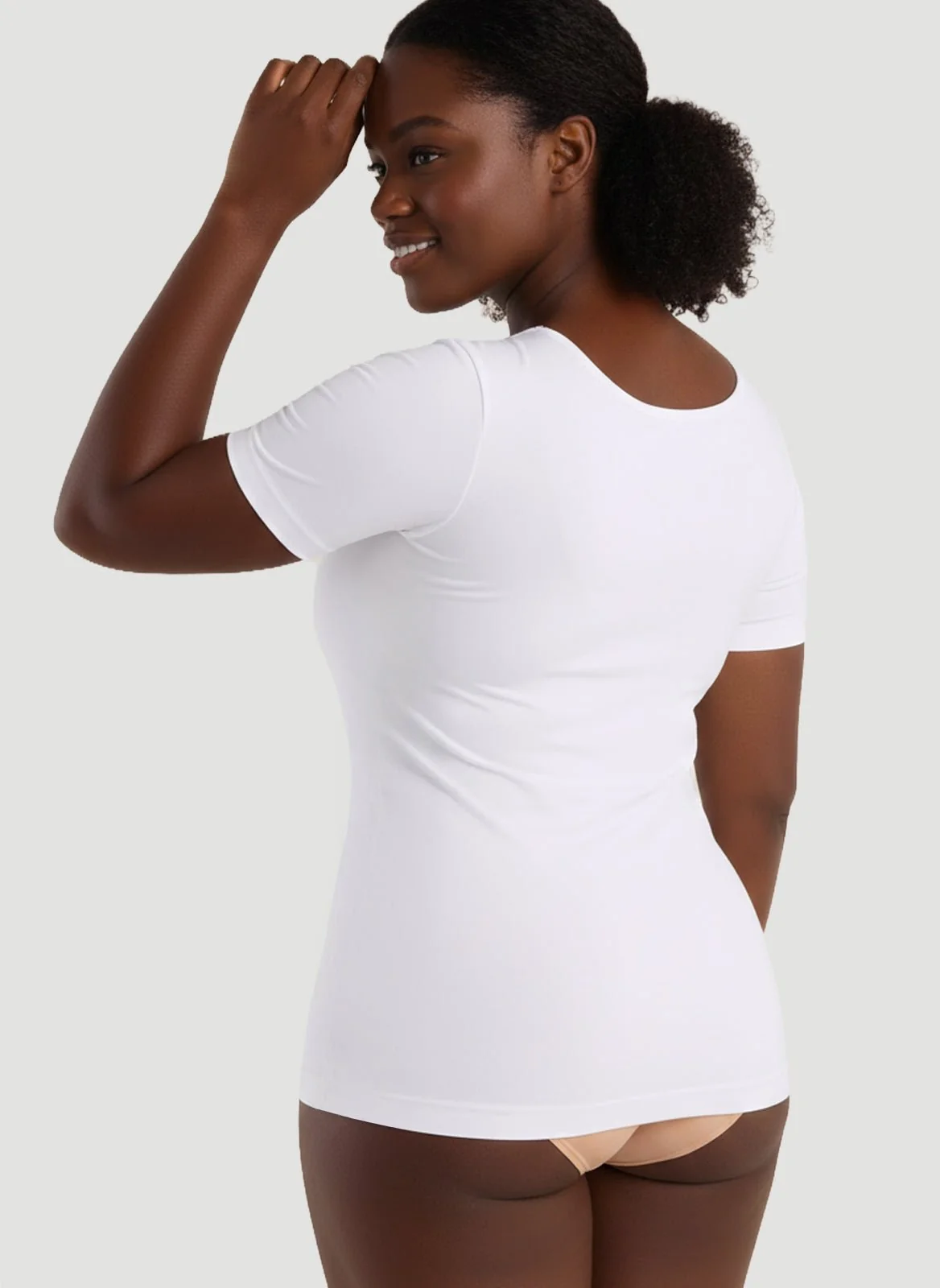 Short-Sleeve Shaping Smoothing Top - Image 4