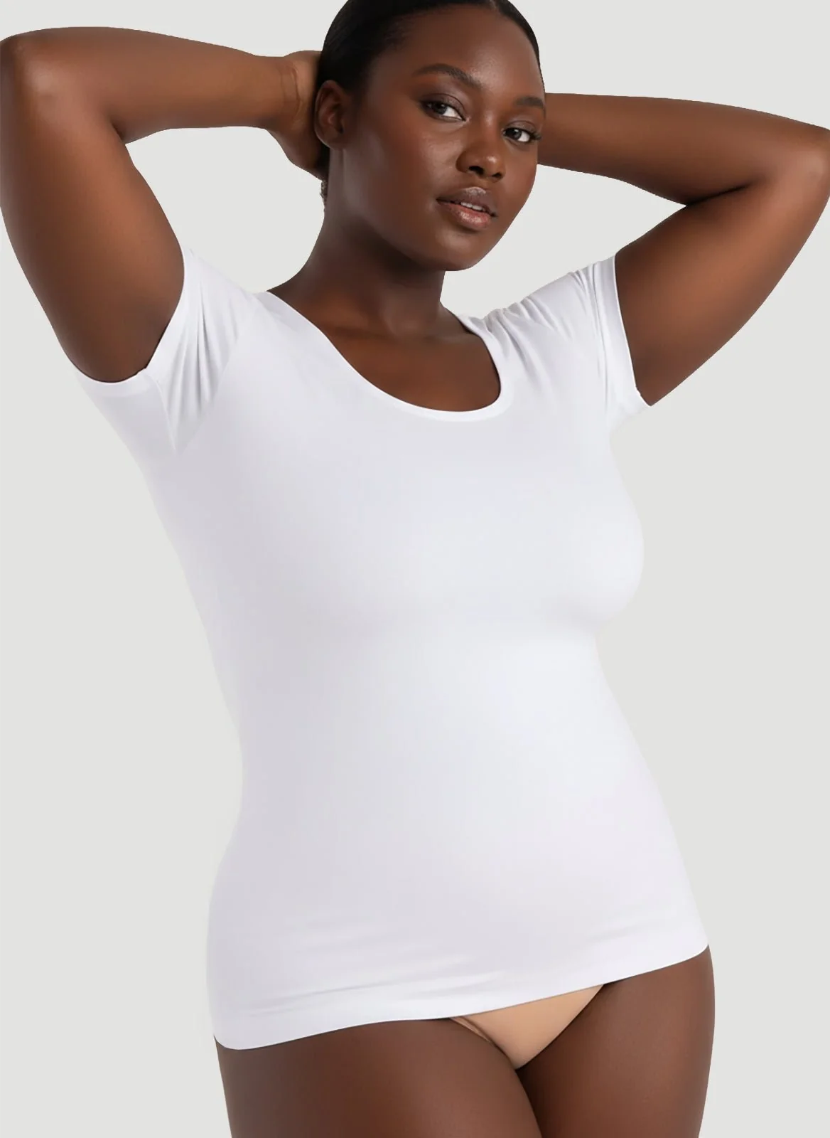 Short-Sleeve Shaping Smoothing Top - Image 5
